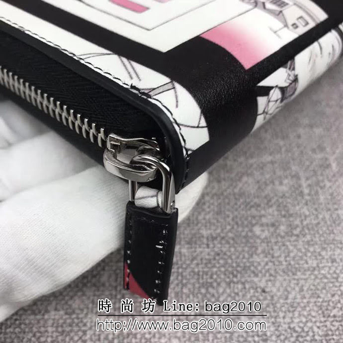 PRADA普拉達 官網同步 2018最新漫畫印象系列 男士單拉鏈錢包 2ML317 DD1449